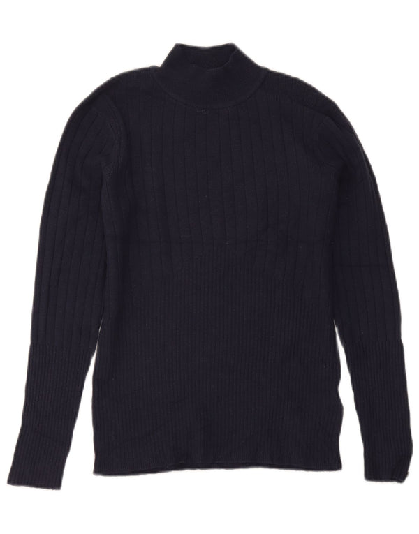 Marks & Spencer Γυναικείο πουλόβερ με λαιμό χελώνα UK 12 Medium Navy Blue