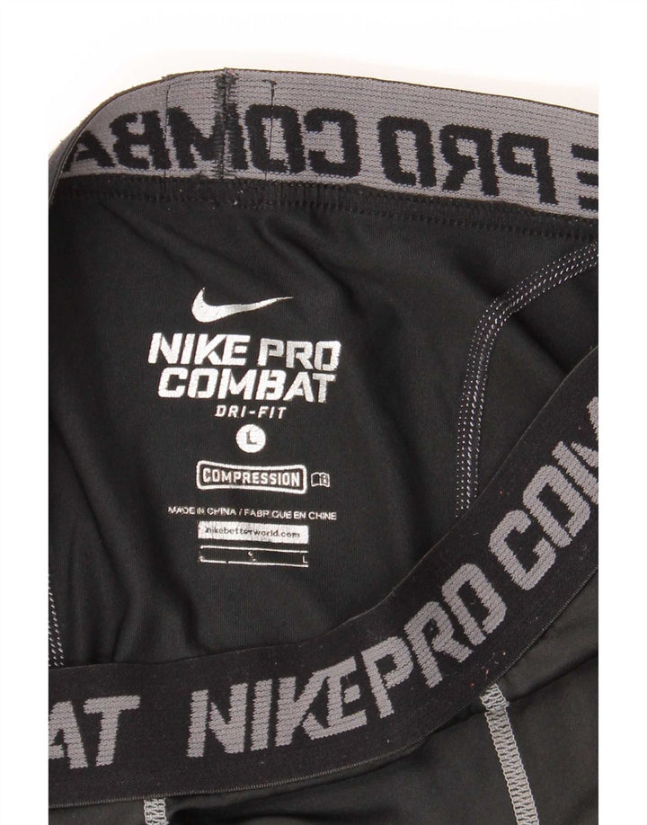 Ανδρικό γραφικό κολάν συμπίεσης Nike μεγάλο μαύρο