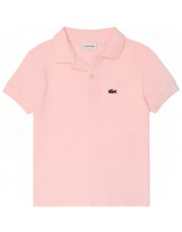 Lacoste Boys Polo πουκάμισο 7-8 ετών Ροζ βαμβακερό