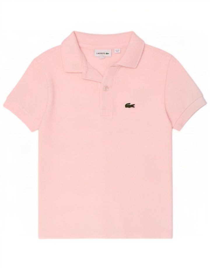 Lacoste Boys Polo πουκάμισο 7-8 ετών Ροζ βαμβακερό