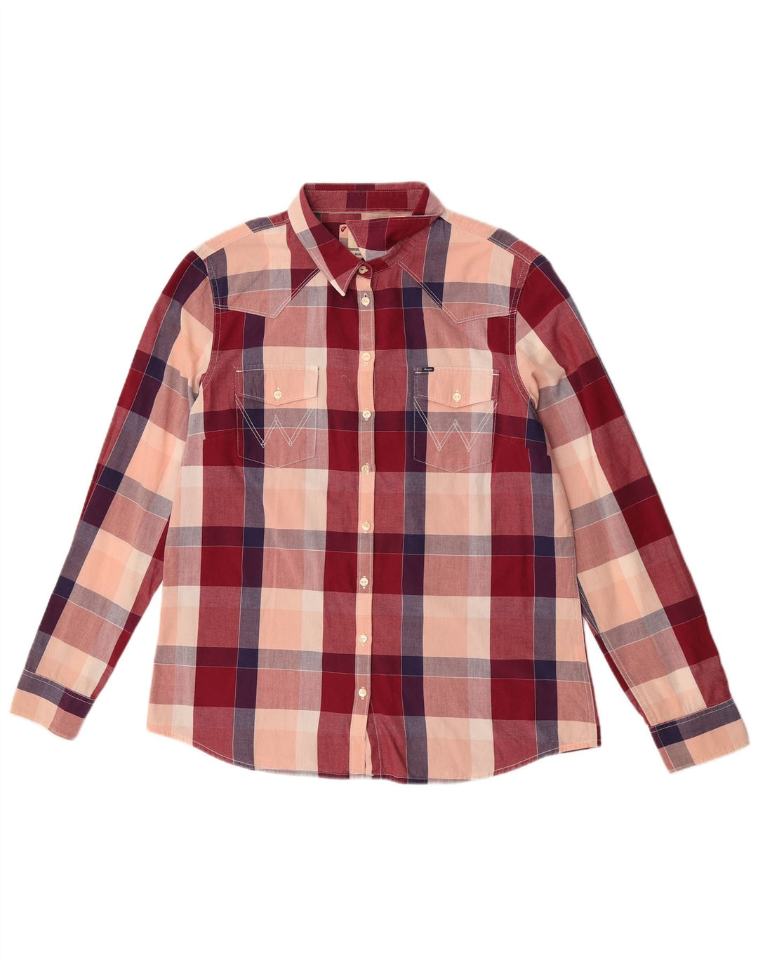 Wrangler γυναικείο πουκάμισο με κανονική εφαρμογή UK 18 XL πολύχρωμο βαμβακερό