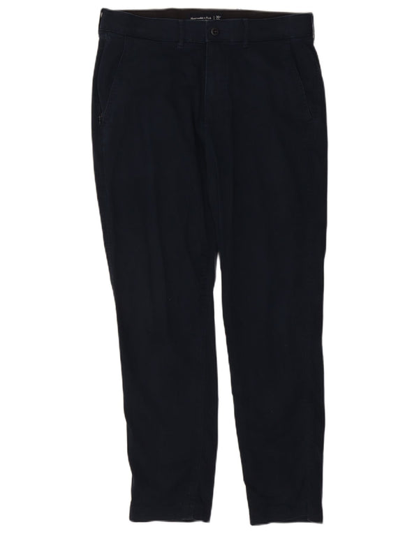 Ανδρικό Skinny παντελόνι Chino Abercrombie & Fitch W33 L28 Navy Blue Cotton
