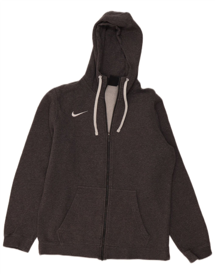 Ανδρικό πουλόβερ Nike με φερμουάρ, μεσαίο βαμβακερό γκρι