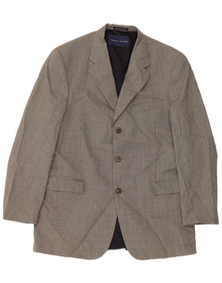 Tommy Hilfiger Ανδρικό σακάκι 3 κουμπιών UK 40 Large Grey Houndstooth