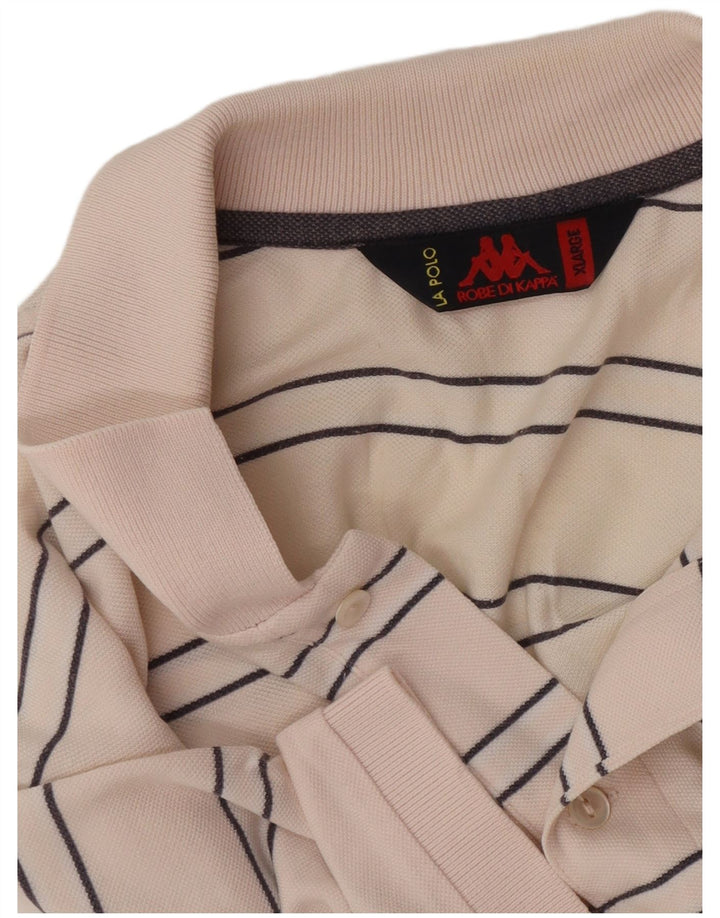 Ανδρικό μπλουζάκι πόλο Kappa μεγάλο ροζ ριγέ