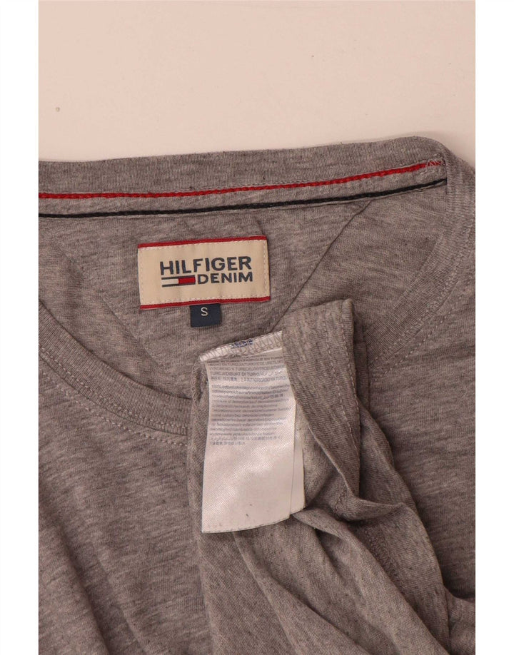 Tommy Hilfiger Ανδρικό μακρυμάνικο μπλουζάκι από βαμβακερό μικρό γκρι