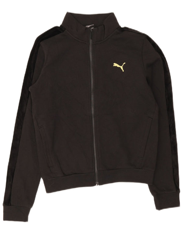 Puma Γυναικεία φόρμα γραφικής φόρμας Top Jacket UK 6 XS Μαύρο Colourblock Βαμβακερό