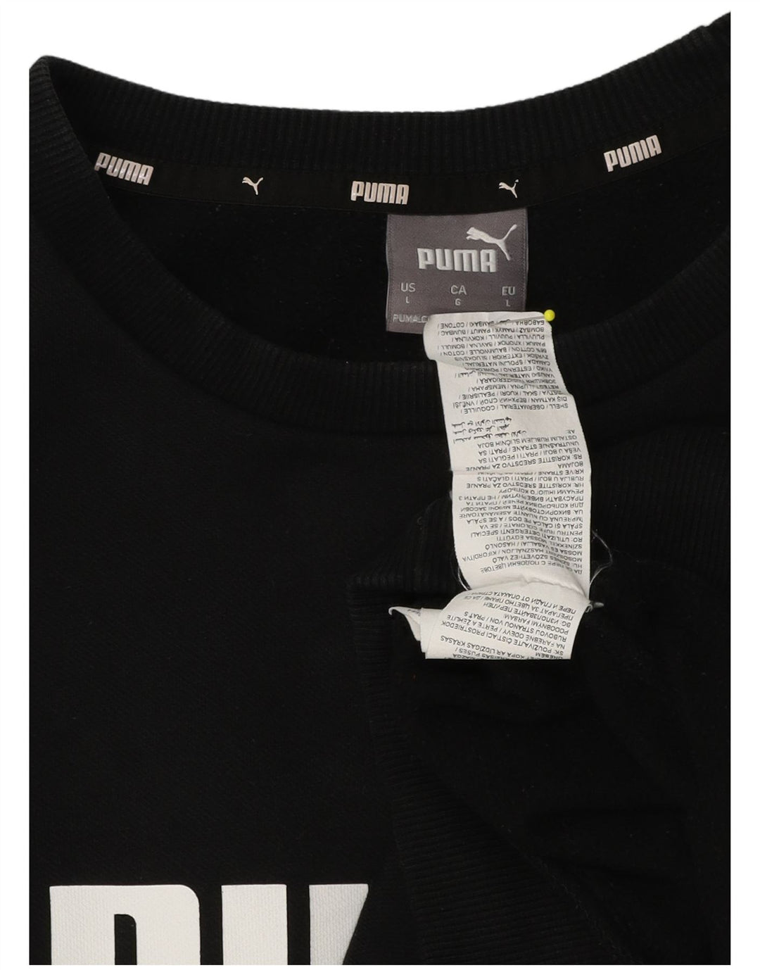 Ανδρικό γραφικό φούτερ Puma Jumper μεγάλο μαύρο βαμβακερό