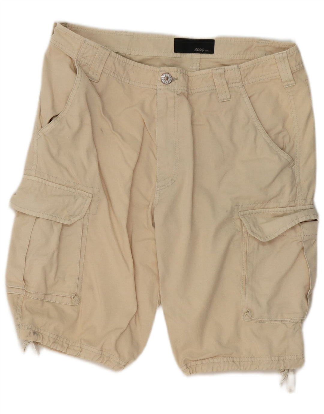 LES COPAINS Mens Cargo Shorts IT 48 Medium W32 Beige Cotton
