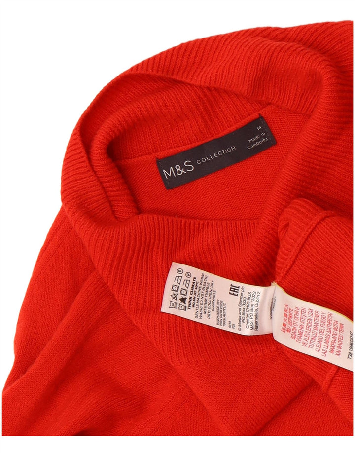 Marks & Spencer Γυναικείο πουλόβερ με λαιμό χελώνα UK 14 Medium Red