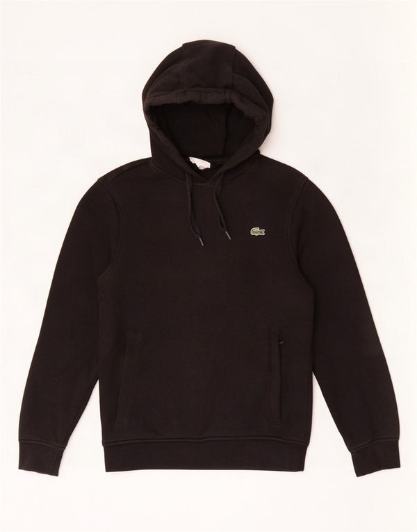 Lacoste Ανδρικό Φούτερ με κουκούλα κλασικής εφαρμογής, μέγεθος 2 XS, μαύρο βαμβακερό