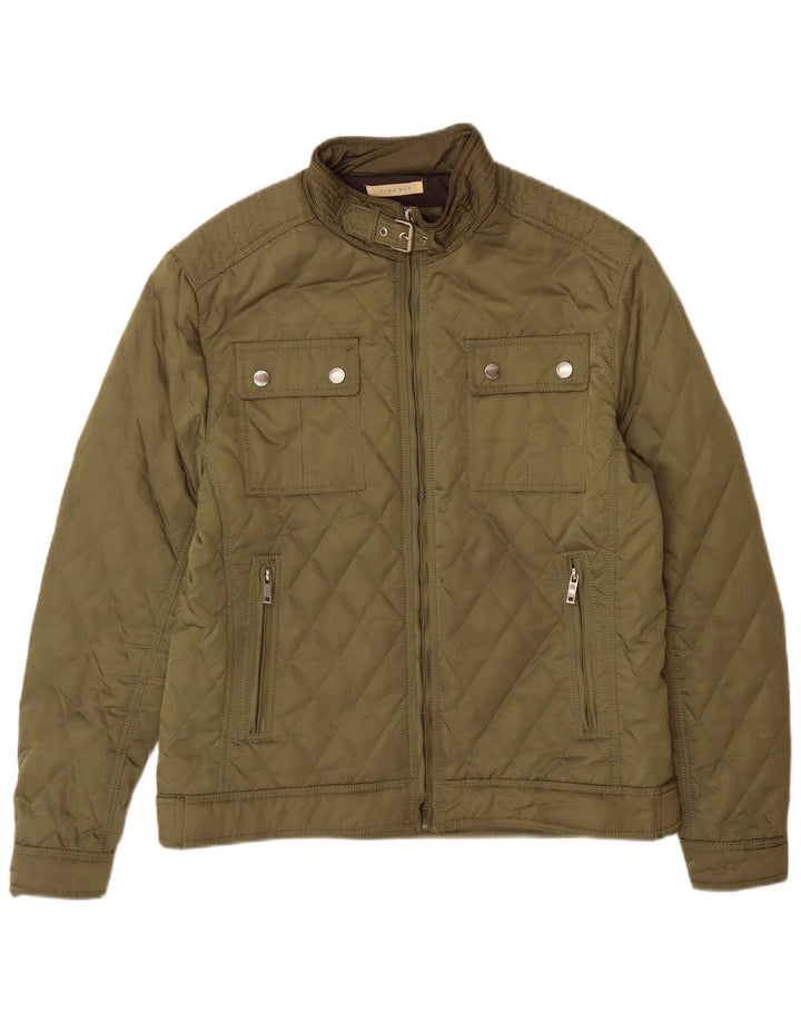 Zara Ανδρικό Καπιτονέ Μπουφάν UK 44 2XL Χακί Πολυεστέρας