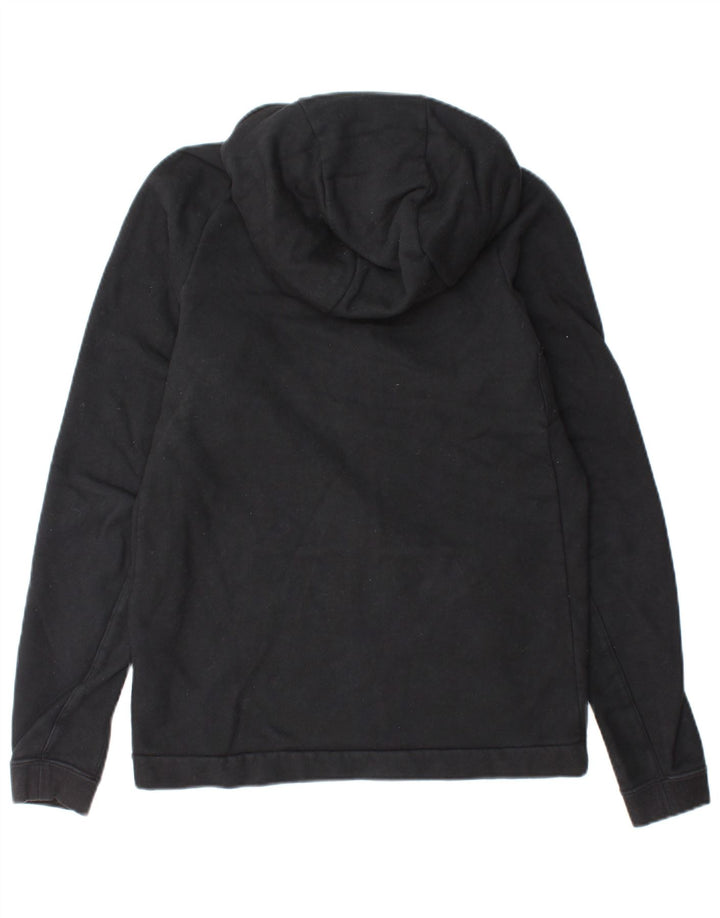 NIKE Mens Zip Hoodie Sweater Small Black Cotton