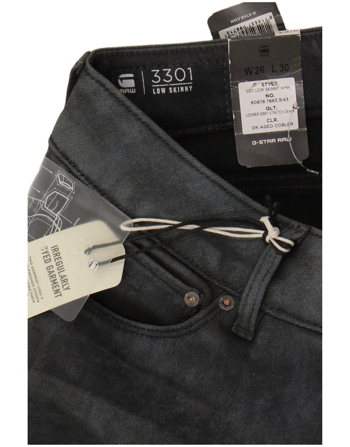 G-STAR Γυναικείο Low Skinny Jeans W26 L30 Γκρι βαμβακερό