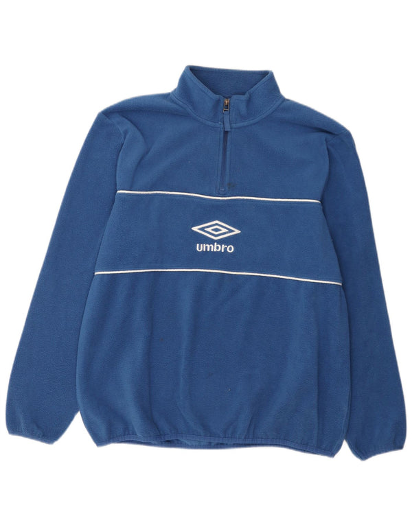 Ανδρικό γραφικό φερμουάρ Umbro Fleece Jumper με μεγάλο μπλε πολυεστέρα