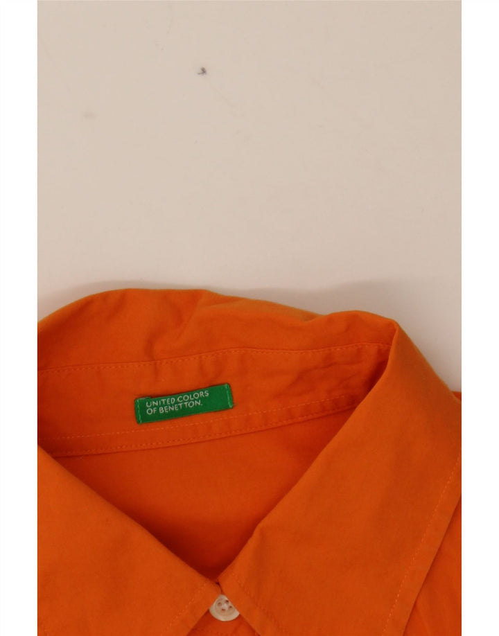 BENETTON Womens Shirt UK 12 Medium Orange Vintage Benetton and Second-Hand Benetton from Messina Hembry 