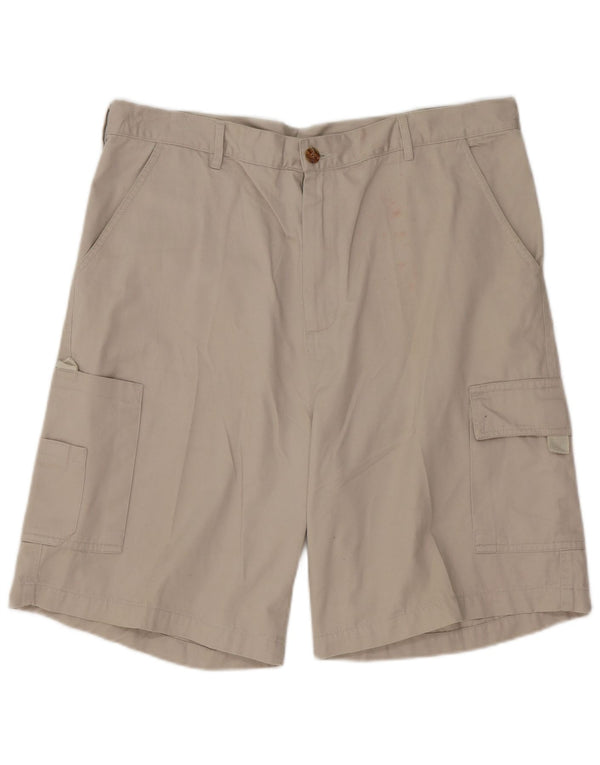 Vintage Mens Classic Fit Cargo Shorts IT 54 2XL W42 Grey Cotton