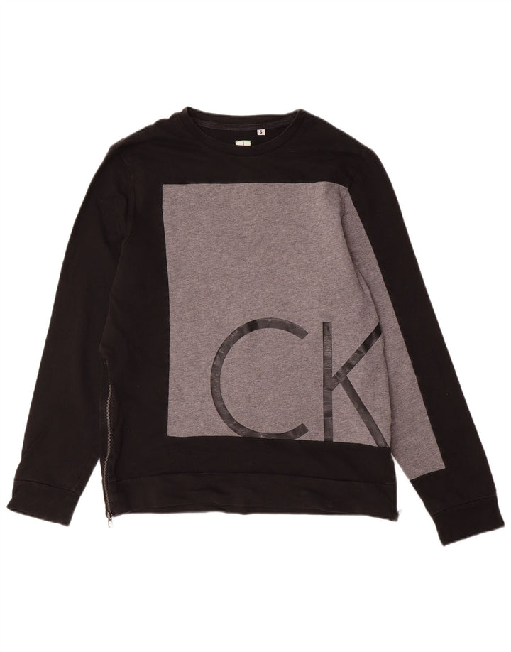 CALVIN KLEIN Γυναικεία φούτερ με λεπτή εφαρμογή Jumper UK 10 Small Black