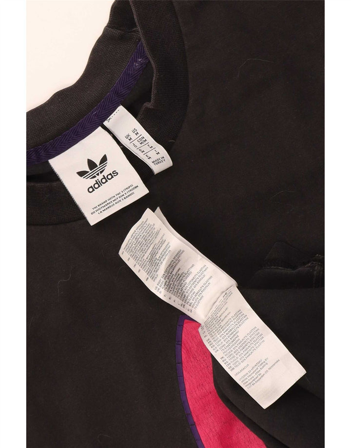 Ανδρικό γραφικό T-Shirt Adidas Top Μεσαίο μαύρο βαμβακερό