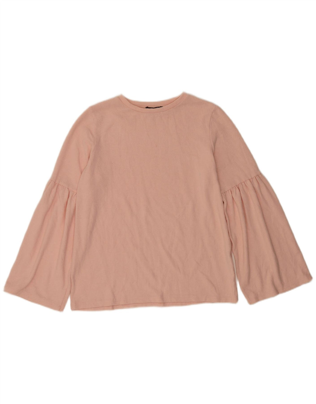 Zara Γυναικεία μπλούζα Trafaluc μακρυμάνικη μπλούζα UK 14 Medium Pink Polyester
