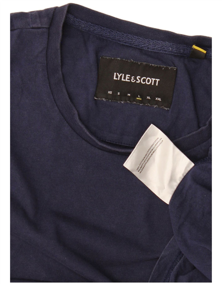 Ανδρικό T-Shirt Lyle & Scott Top Large Navy Blue από βαμβάκι