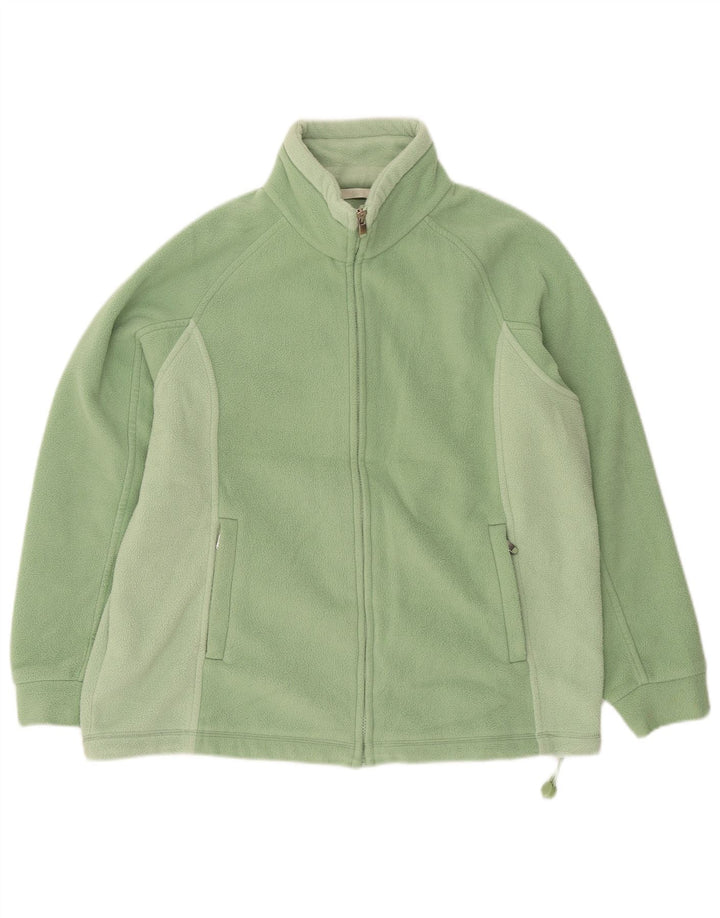 Marks & Spencer Γυναικείο Fleece Jacket UK 14 Large Green Colourblock