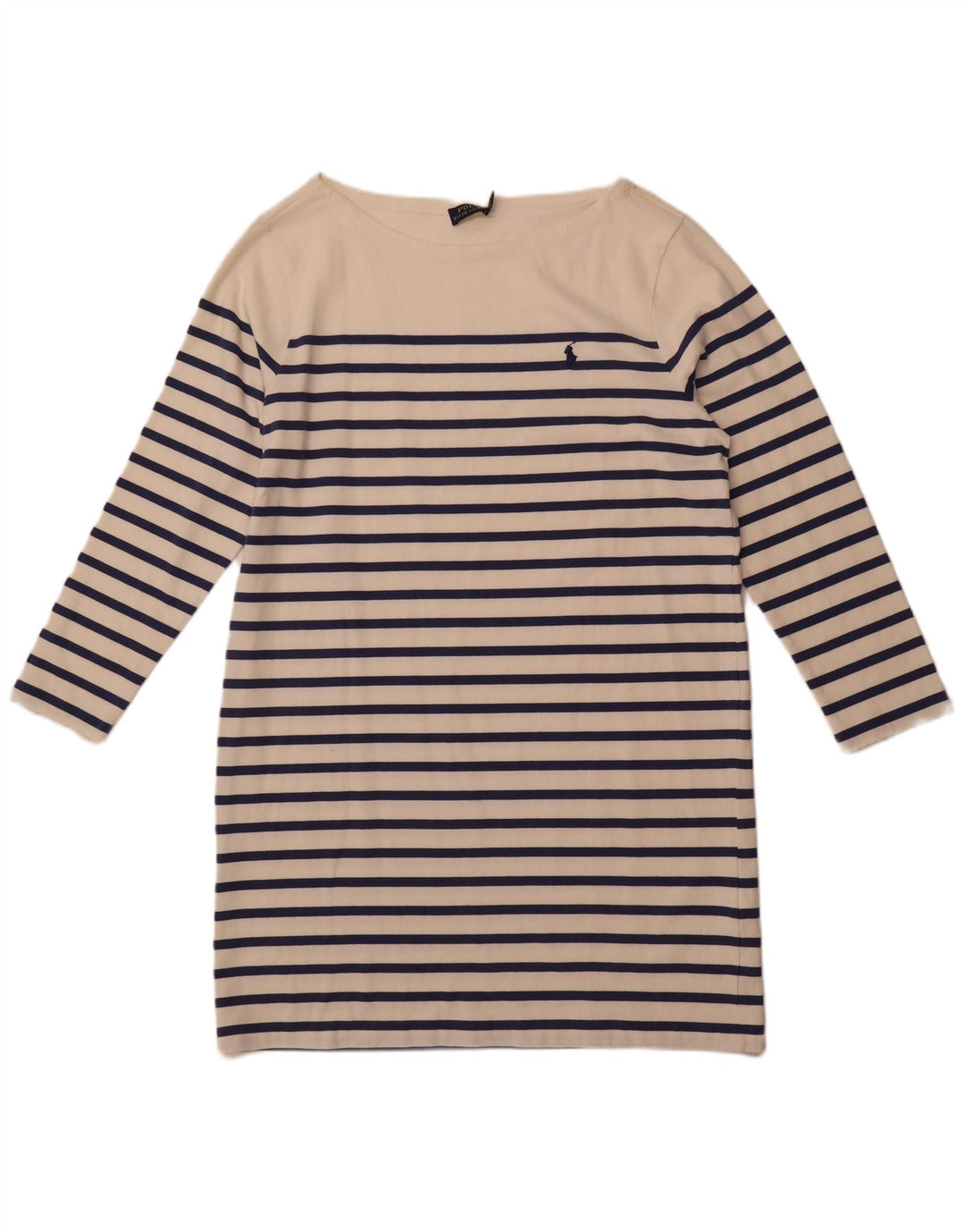 Γυναικείο μακρυμάνικο μπλουζάκι POLO RALPH LAUREN UK 18 XL λευκό ριγέ