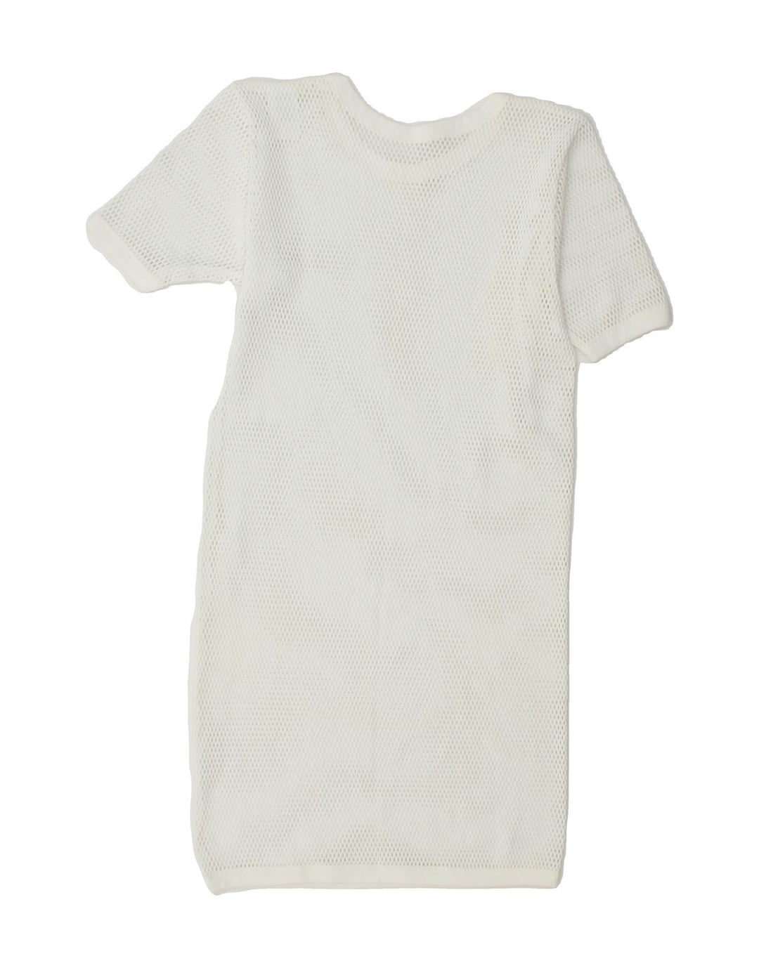 VINTAGE Womens Short Sleeve Beach Basic Dress UK 4 XS White Vintage Vintage and Second-Hand Vintage from Messina Hembry 