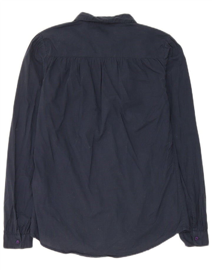 Jack Wills Γυναικείο πουκάμισο UK 8 Small Navy Blue Cotton