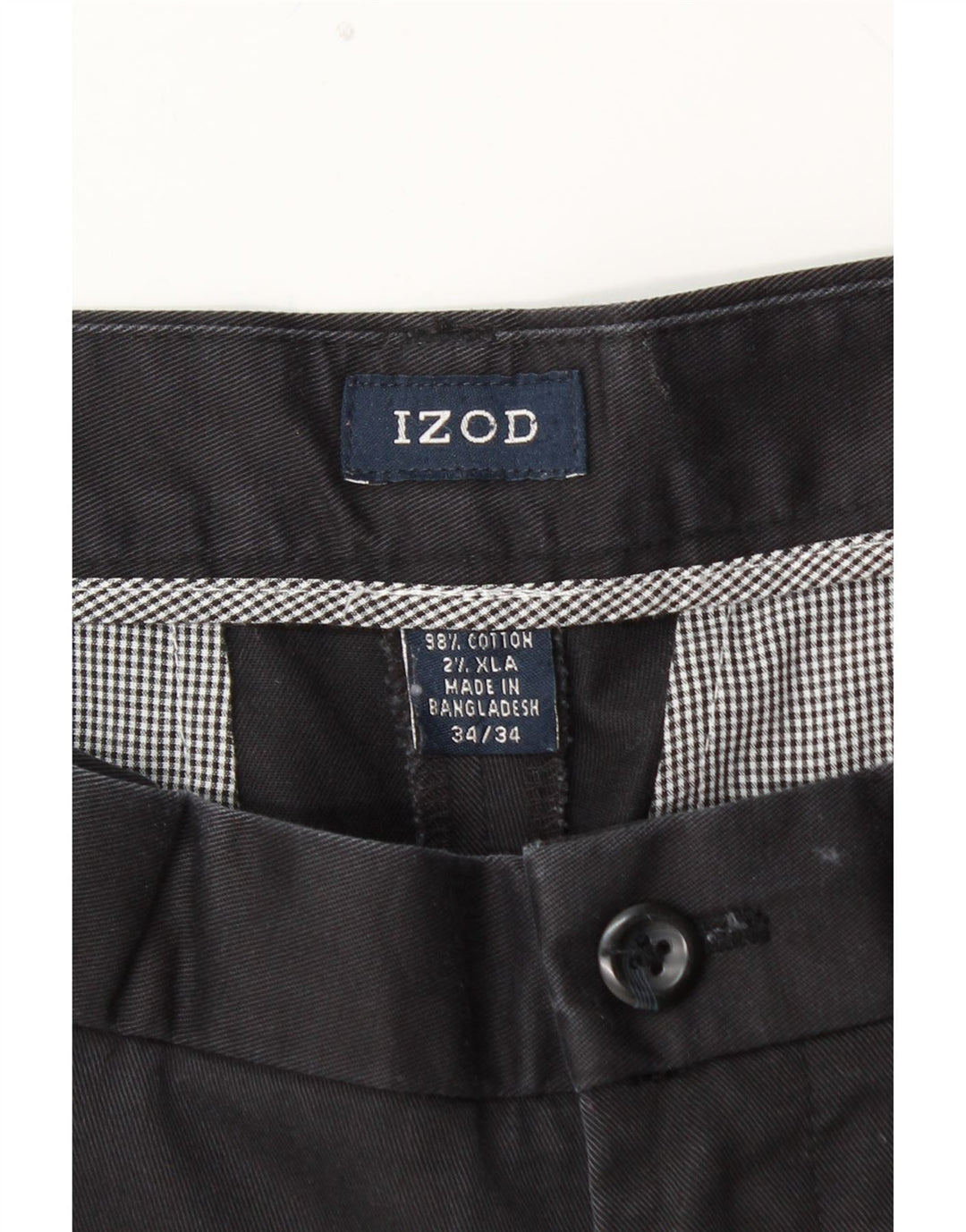 Ανδρικό ίσιο παντελόνι Chino IZOD W34 L34 Μπλε Βαμβακερό