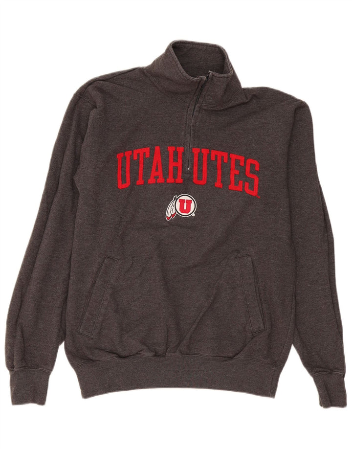 Champion Mens Utah Utes Graphic φούτερ Jumper Medium Grey Flecked