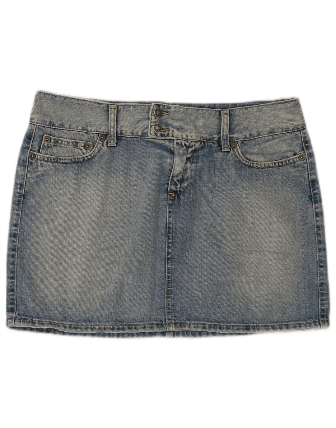 Γυναικεία Μίνι Τζιν Φούστα Benetton IT 44 Medium W32 Μπλε Βαμβακερή