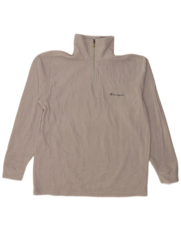 Champion Ανδρικό φερμουάρ Fleece Jumper Μεγάλος Γκρι Πολυεστέρας