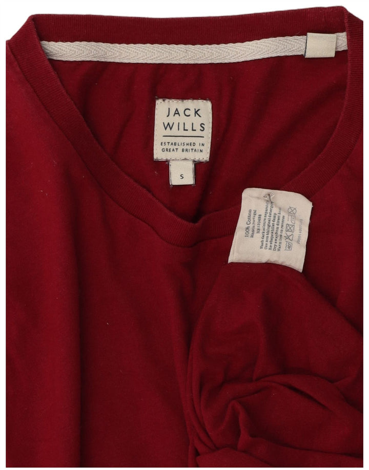 Ανδρικό γραφικό μπλουζάκι Jack Wills, μικρό κόκκινο βαμβακερό