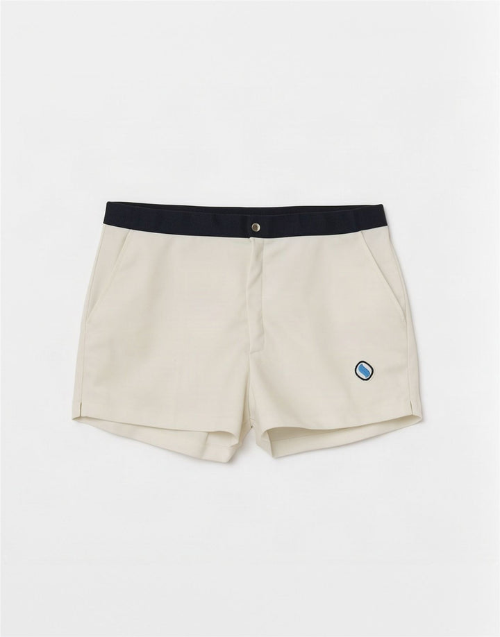 Vintage ανδρικό casual σορτς IT 50 Large W30 White Colorblock Πολυεστέρας