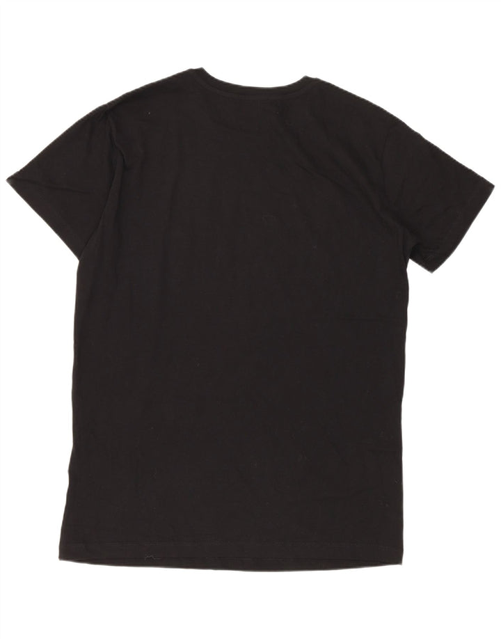 Diesel Ανδρικό γραφικό T-Shirt Top Μικρό μαύρο βαμβακερό