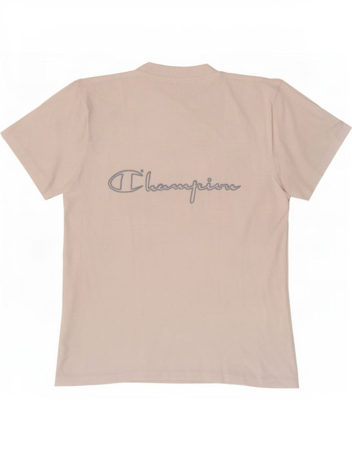 Champion Ανδρικό γραφικό T-Shirt Top Μικρό λευκό βαμβακερό