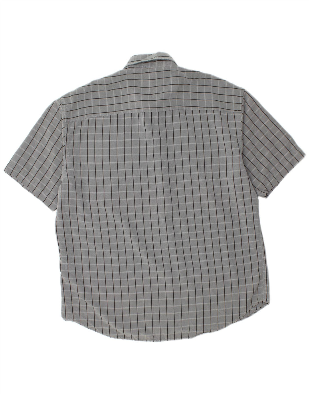 Ανδρικό κοντομάνικο πουκάμισο Pierre Cardin XL Grey Check Polyester