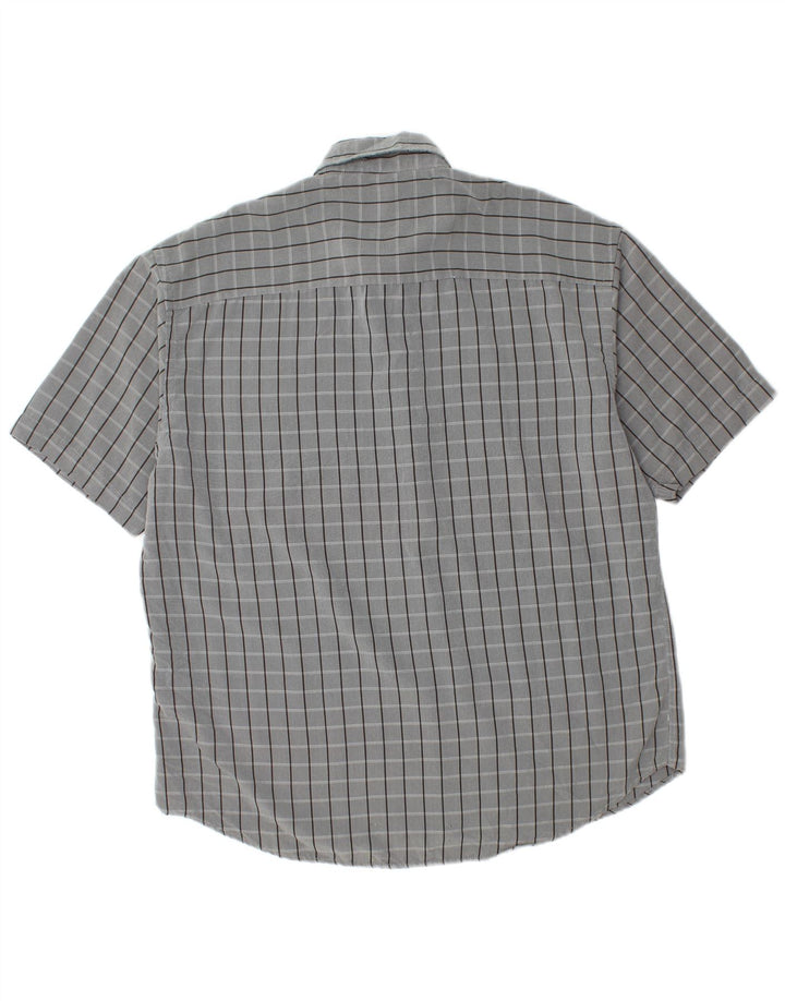 Ανδρικό κοντομάνικο πουκάμισο Pierre Cardin XL Grey Check Polyester