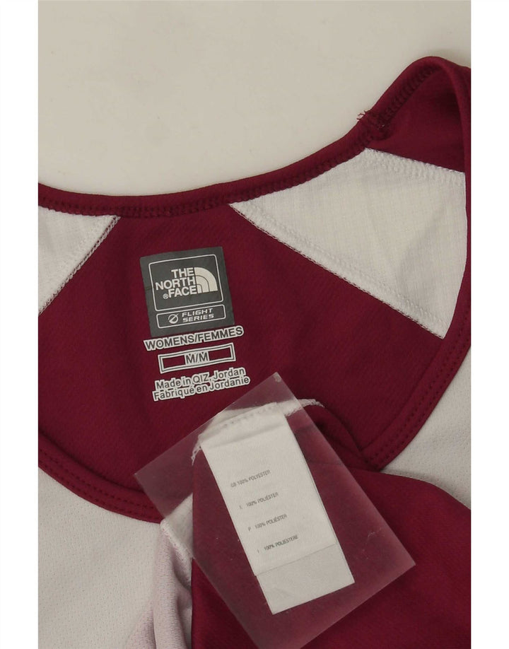 Το γυναικείο γιλέκο North Face Top UK 12 Medium Burgundy Colorblock Πολυεστέρας