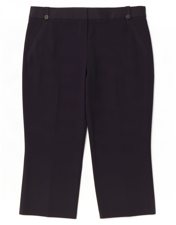 Marks & Spencer Γυναικείο Cropped Παντελόνι UK 16 Large W34 L25 Navy Blue