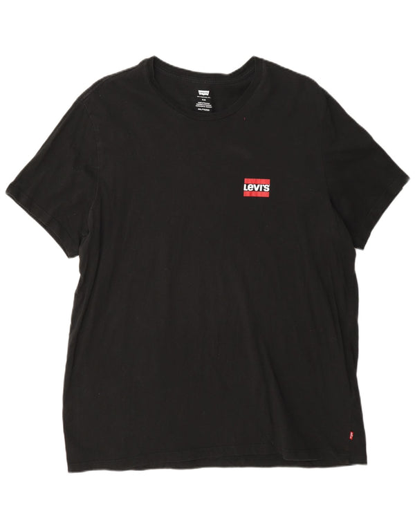 Ανδρικό γραφικό μπλουζάκι Levi's Slim Fit Top 2XL μαύρο βαμβακερό