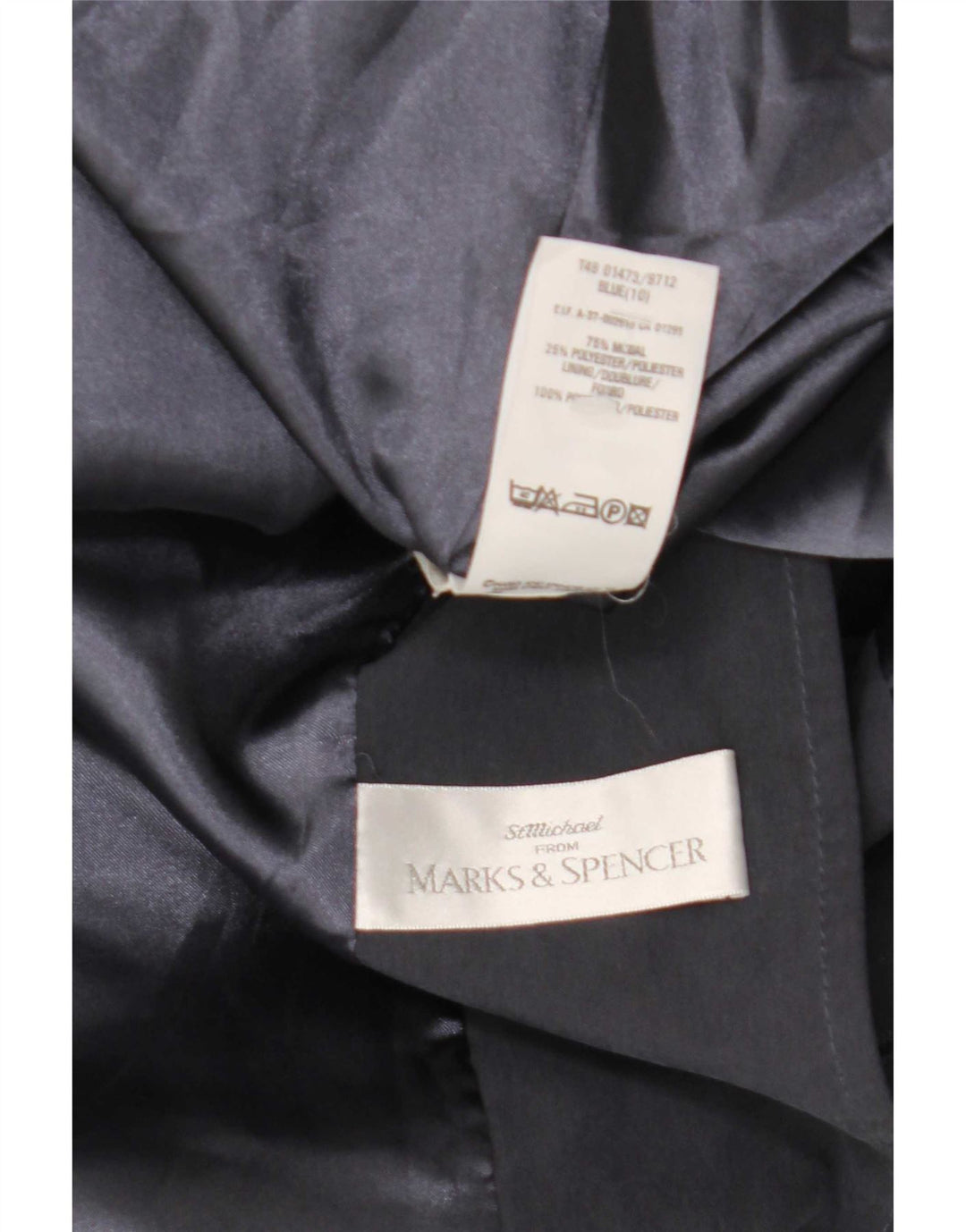Marks & Spencer Γυναικεία καμπαρντίνα υπερμεγέθη UK 10 Small Navy Blue Modal