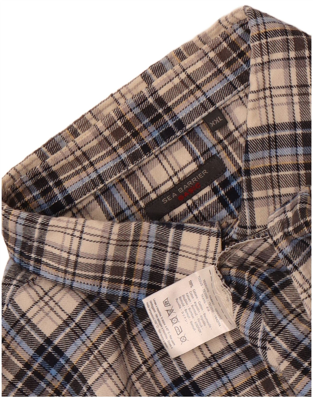 Ανδρικό πουκάμισο Sea Barrier Flannel 2XL Grey Check Cotton
