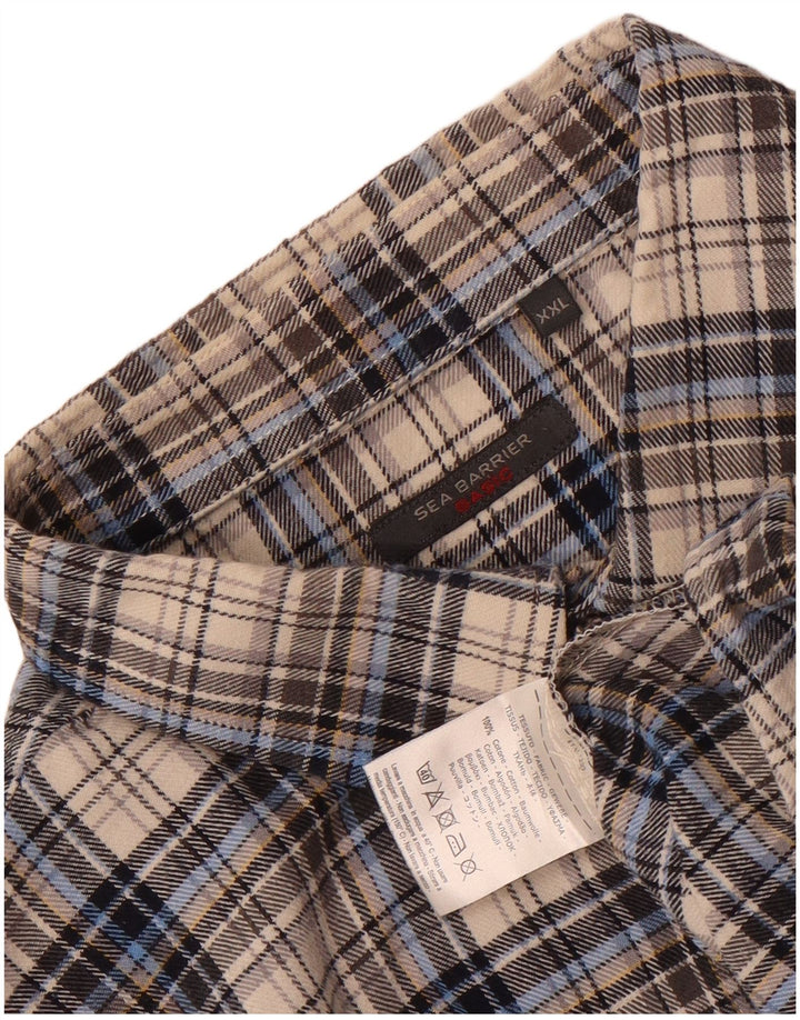 Ανδρικό πουκάμισο Sea Barrier Flannel 2XL Grey Check Cotton