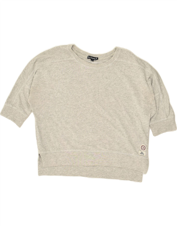 BEST COMPANY Womens Oversized Sweatshirt Jumper UK 10 Small Grey Flecked | Vintage Best Company | Thrift | Second-Hand Best Company | Used Clothing | Messina Hembry 