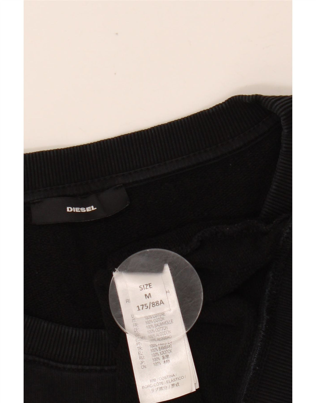 Γυναικείο γραφικό φούτερ DIESEL Jumper UK 14 Μεσαίο μαύρο βαμβακερό