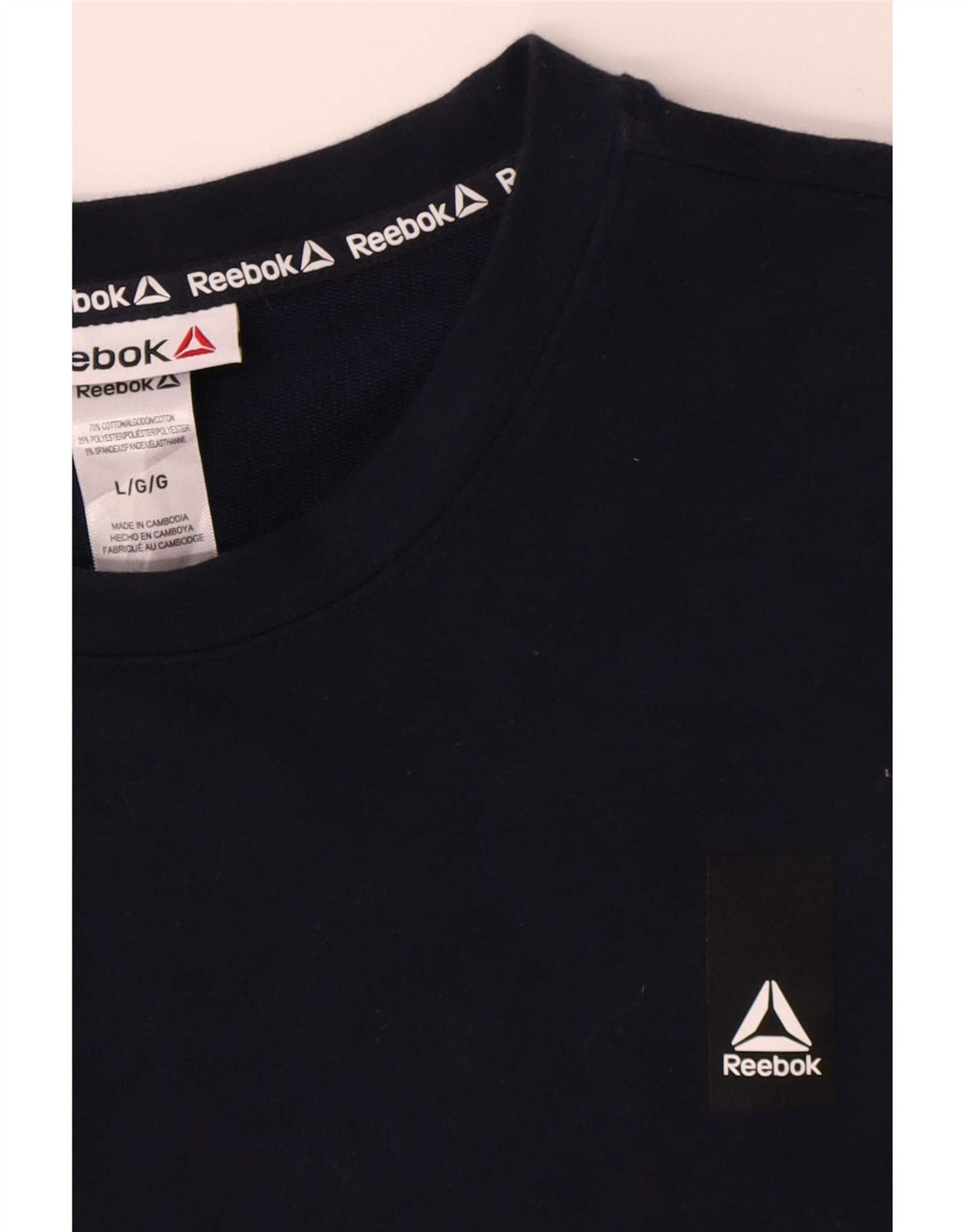 Ανδρικό φούτερ Reebok Jumper Large Navy Blue από βαμβάκι