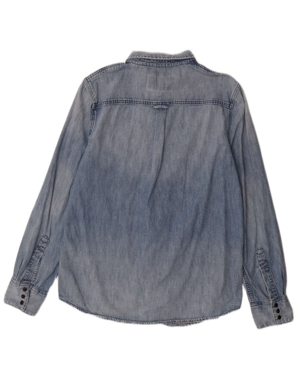 Ανδρικό τζιν πουκάμισο Superdry XL Μπλε βαμβακερό