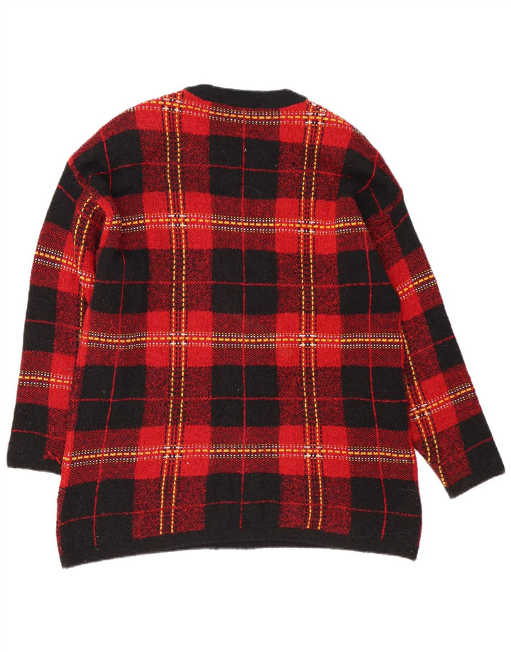 Marks & Spencer Γυναικείο πουλόβερ με λαιμόκοψη UK 16 Large Red Check